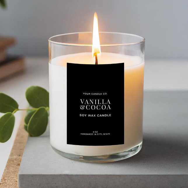 Para Comida Etiqueta de velas moderna y elegante (Subido por el creador)