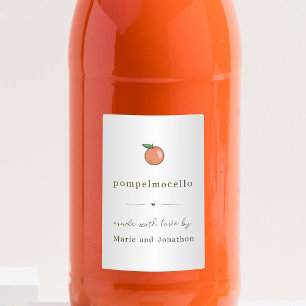Para Comida Etiqueta del frasco de Pompelmocello casero