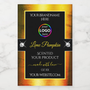 Para Comida Etiqueta del producto con el logotipo del Naranja 