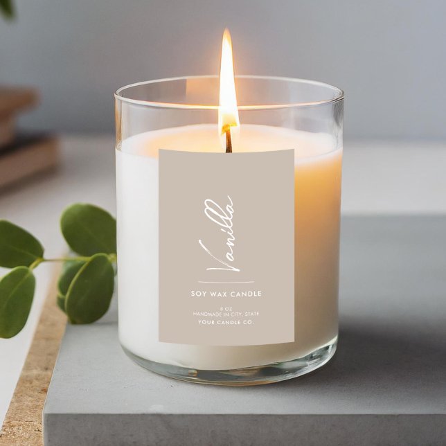 Para Comida Etiqueta elegante y sencilla de velas (Subido por el creador)
