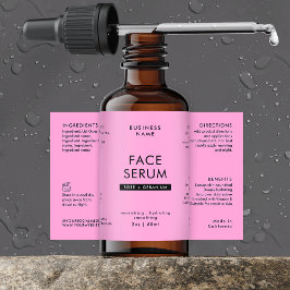 Para Comida Etiqueta impermeable moderna de frasco de color ro