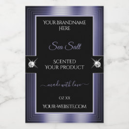 Para Comida Etiqueta lujosa de producto brillante brillante az