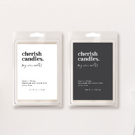 Para Comida Etiqueta minimalista del paquete de fusión de cera