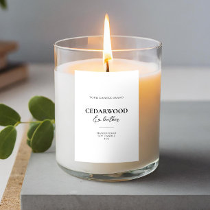 Para Comida Etiqueta minimalista elegante de velas moderna