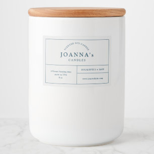 Para Comida Etiqueta minimalista moderna de velas