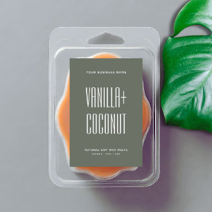 Para Comida Etiqueta minimalista simple de ceras de soja verde