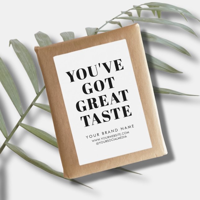 Para Comida Etiqueta moderna de empaquetado de precinto de la  (Subido por el creador)