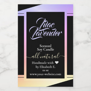 Para Comida Etiqueta moderna de empaquetado de velas de lubina