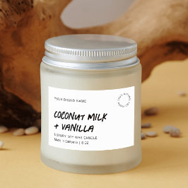 Para Comida Etiqueta moderna de producto a prueba de agua blan