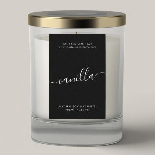 Para Comida Etiqueta moderna de producto de velas de escritura