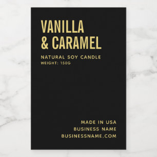 Para Comida Etiqueta moderna de producto de velas minimalistas