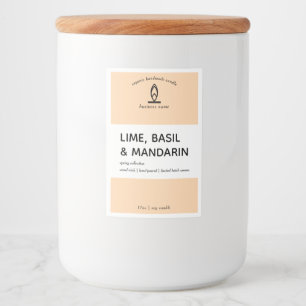 Para Comida Etiqueta moderna de velas