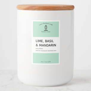 Para Comida Etiqueta moderna de velas
