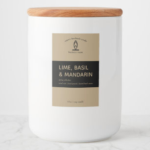 Para Comida Etiqueta moderna de velas