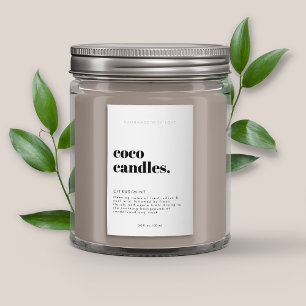 Para Comida Etiqueta moderna de velas