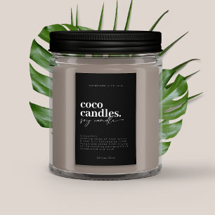 Para Comida Etiqueta moderna de velas
