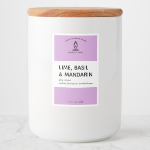 Para Comida Etiqueta moderna de velas
