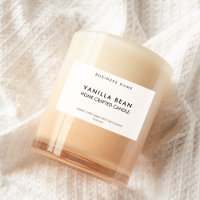 Etiqueta moderna de velas caseras Minimalistas