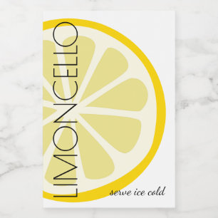 Para Comida Etiqueta Pequeña Limoncello Con Imagen Moderna De 