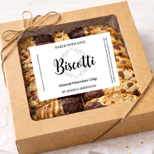 Para Comida Etiqueta personalizada de Biscotti casero CK007rtb