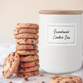 Para Comida Etiqueta personalizada de cookie, gallo de galleta