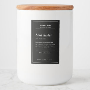 Para Comida Etiqueta personalizada del producto de la vela Sou