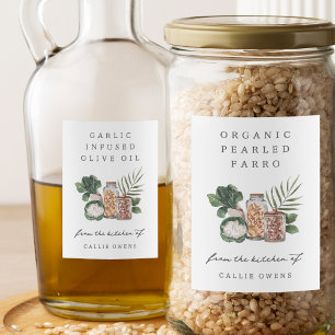 Para Comida Etiqueta personalizada estilo mercado de agriculto