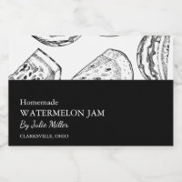 Etiqueta simple de la melena de agua blanca y negr