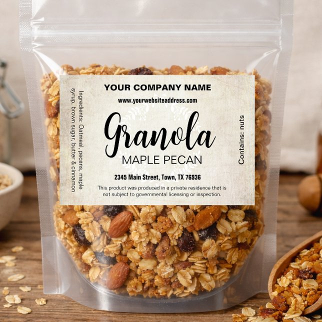 Para Comida Granola Personalizable Etiqueta Casera Gran001cbbr (Subido por el creador)