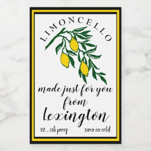 Para Comida Limoncello Lemones En La Etiqueta Del Frasco De Ra