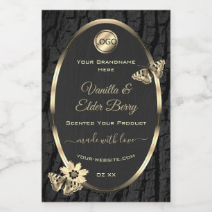 Para Comida Logotipo de la etiqueta de producto Black Tree Bar