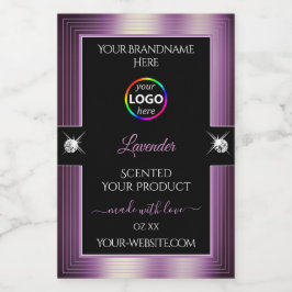 Para Comida Lujoso morado brillante negro con etiqueta de prod