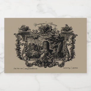 Para Comida Plantilla de etiqueta barroca de miel de Beehive a