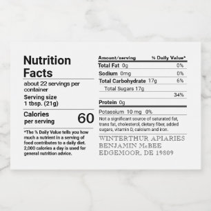 Para Comida Rectángulo blanco de etiqueta de datos de nutrició