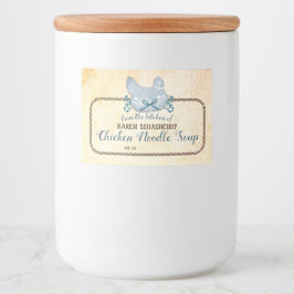 Para Comida sopa de pollo casserole etiqueta de lata de casa