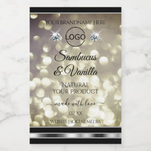 Para Comida Sparkle Platinum Purpurina Etiqueta de producto Lo