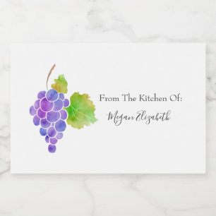 Para Comida Uvas acuáticas 2 Etiqueta de alimentos