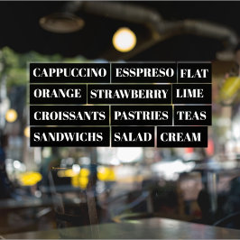 Para Cristales Café Té Ensaladas Ventana Vinilos Transparentes | 