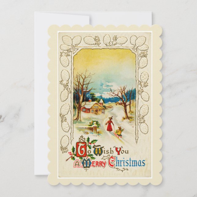 Para Desearte Una Feliz Invitación De Navidad (Anverso)