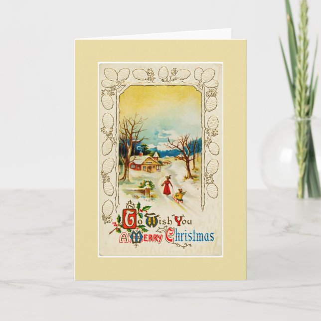 Para Desearte Una Feliz Navidad Amarillo Pálido (Anverso)