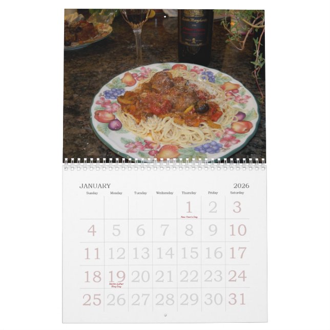 Para el amor del calendario de la comida (Jan 2026)