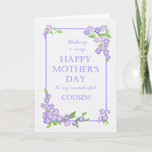 Para el Día de la Madre Prima Tarjeta de Flores de