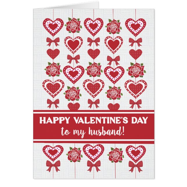 Para el esposo de San Valentín, los corazones rojo (Frente)