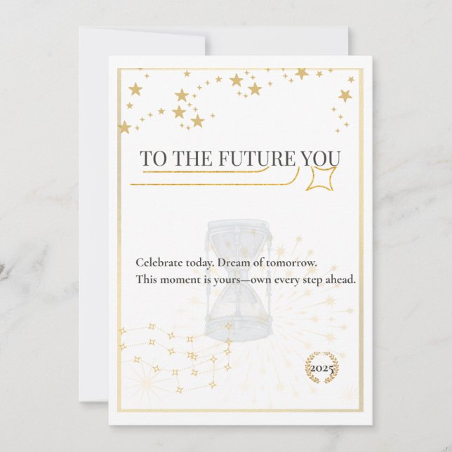 Para el futuro, elegante tarjeta de graduación (Anverso)