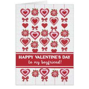 Para el novio, los corazones rojos de Valentine se