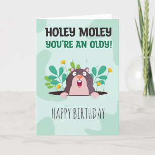 Para él o su divertida tarjeta de cumpleaños Holey
