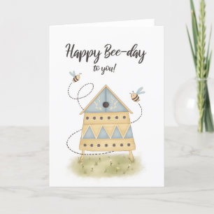 Para él o su tarjeta de cumpleaños de Abeja Hive P