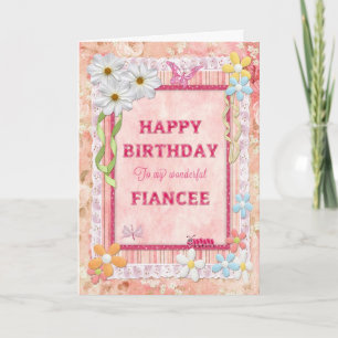 Para el prometido, tarjeta de cumpleaños del arte