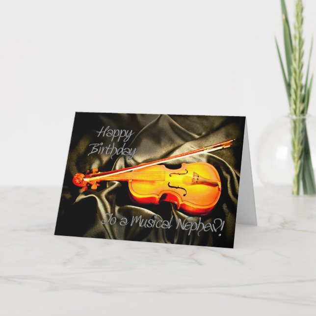 Para el sobrino, una tarjeta de cumpleaños musical (Anverso)