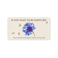 Para estar contentos, las etiquetas de miel promoc